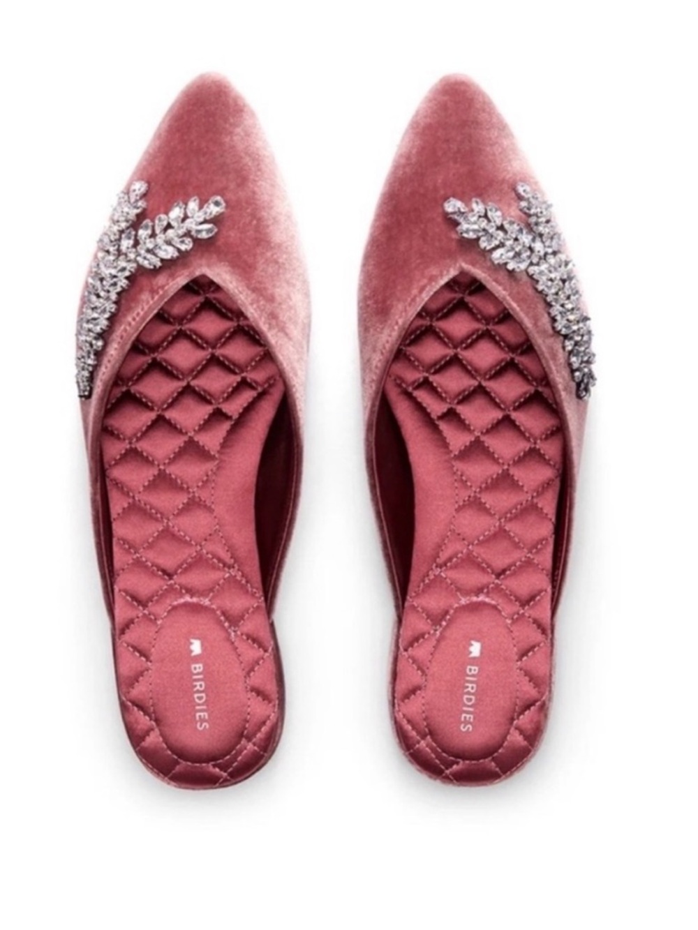 Birdies Swan Crystal embellished mules
